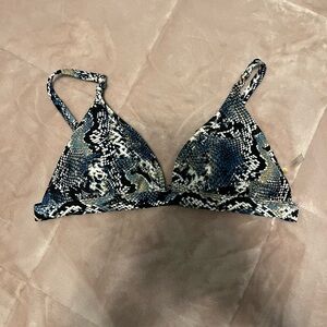 Snake print bikini top size small